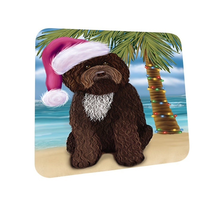 Summertime Barbet Dog on Beach Christmas Coasters CST438 (Set of 4)