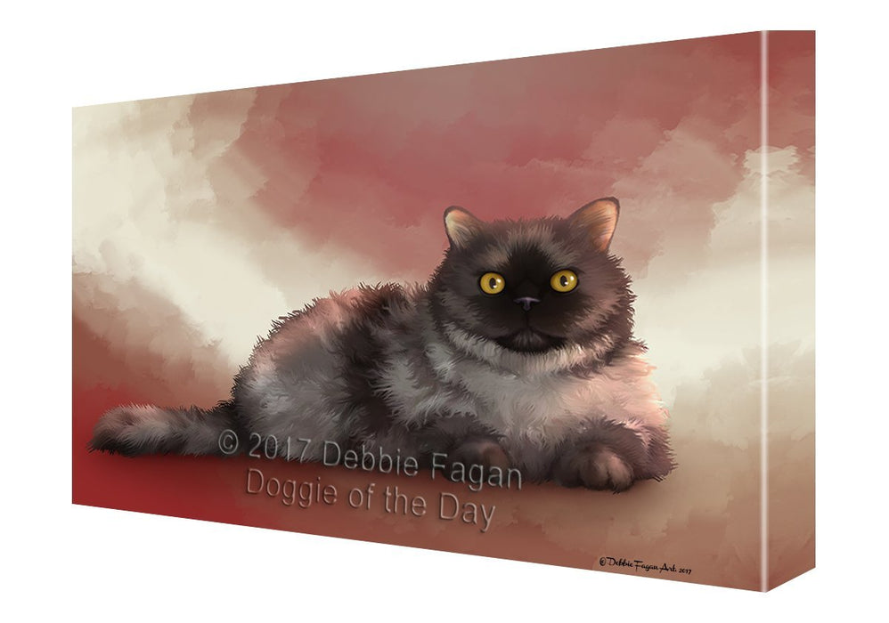 Selkirk Rex Cat Canvas Wall Art D102