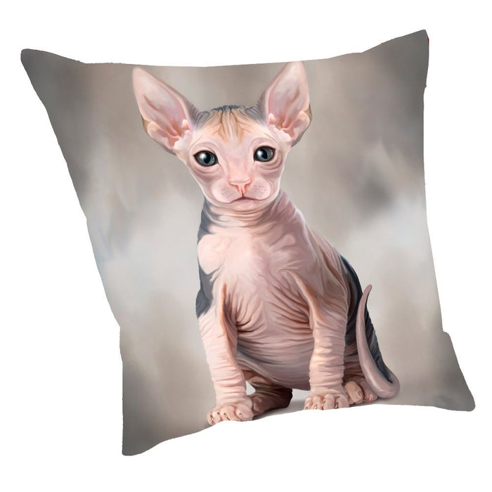 Sphynx Cat Throw Pillow D056