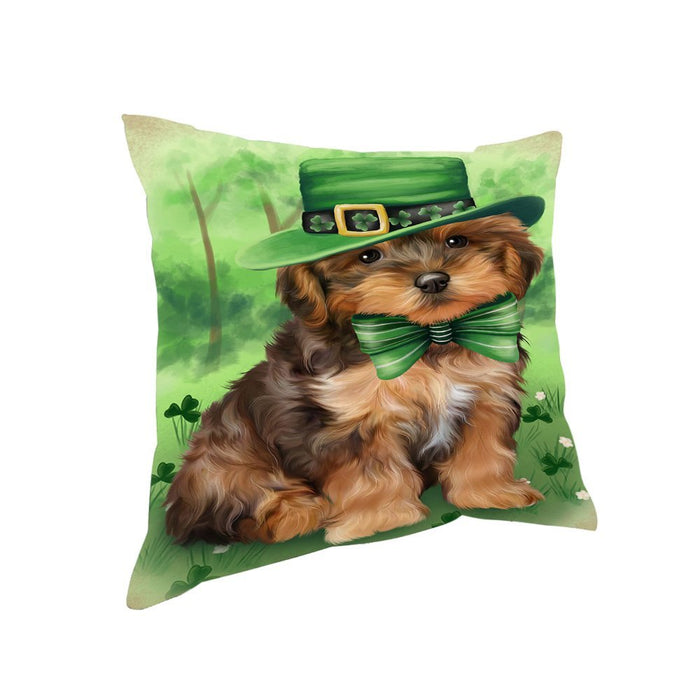 St. Patricks Day Irish Portrait Yorkipoo Dog Pillow PIL53096