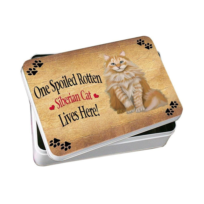 Siberian Spoiled Rotten Cat Photo Storage Tin