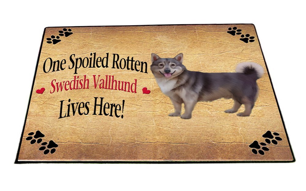 Spoiled Rotten Swedish Vallhund Dog Indoor/Outdoor Floormat
