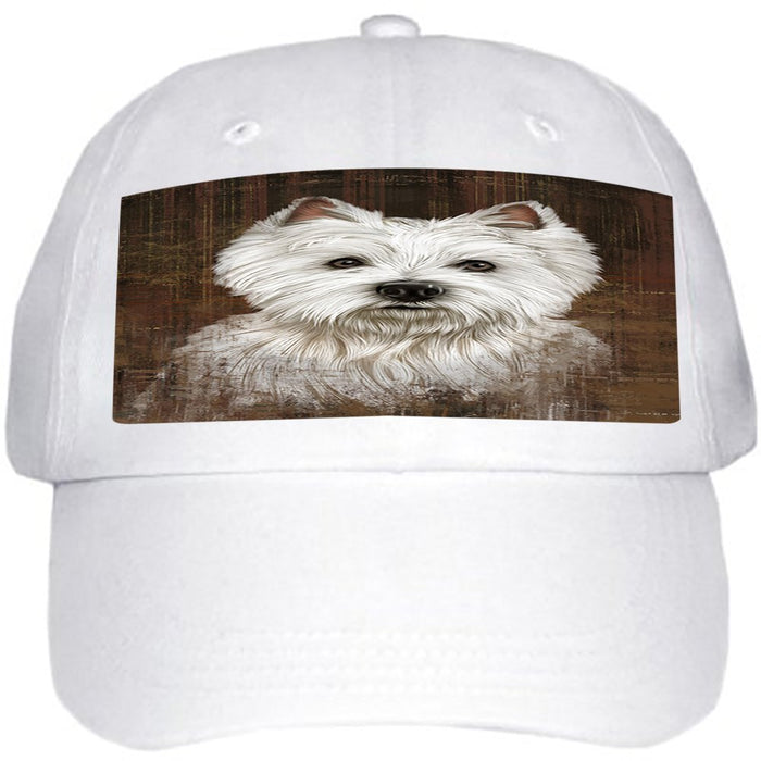 Rustic West Highland White Terrier Dog Ball Hat Cap HAT48540