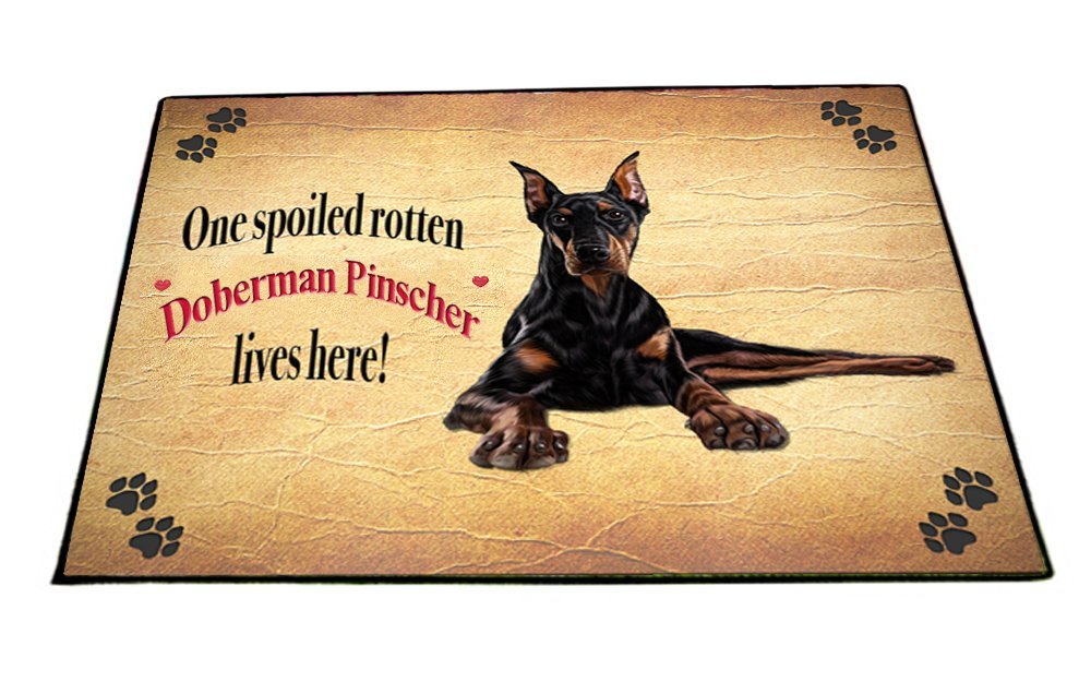 Spoiled Rotten Doberman Pinscher Dog Floormat (18x24)