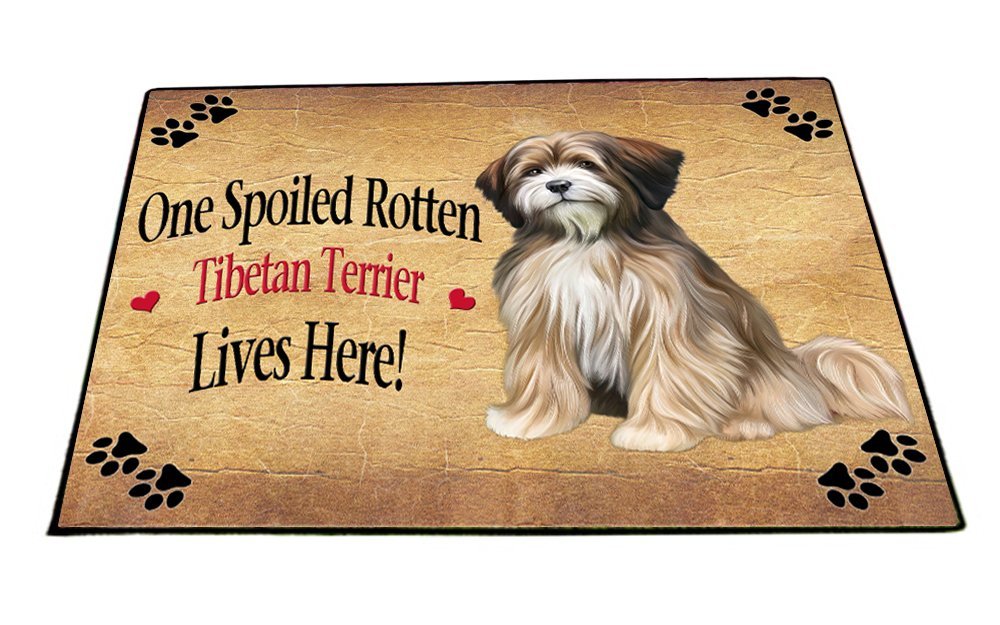 Spoiled Rotten Tibetan Terrier Dog Indoor/Outdoor Floormat