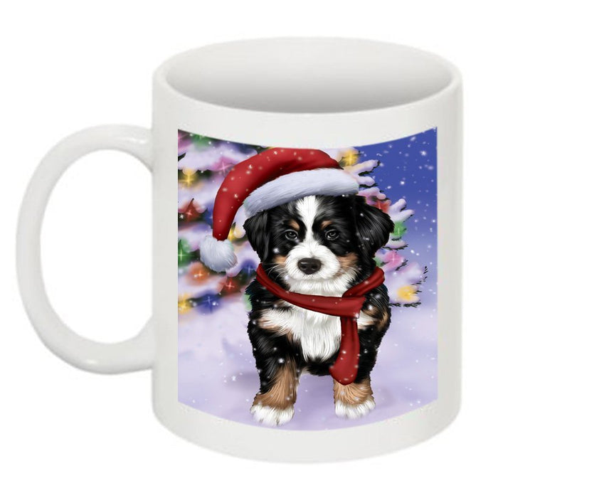 Winter Wonderland Bernese Mountain Dog Christmas Mug CMG0576