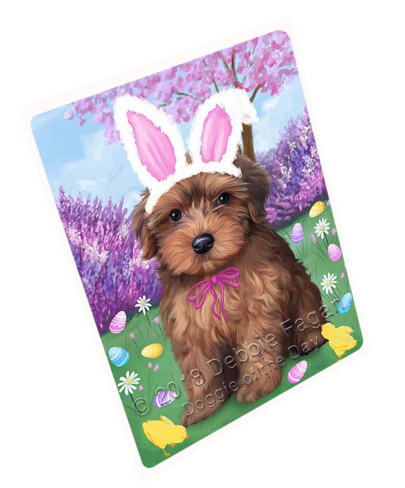 Yorkipoo Dog Easter Holiday Tempered Cutting Board C52173