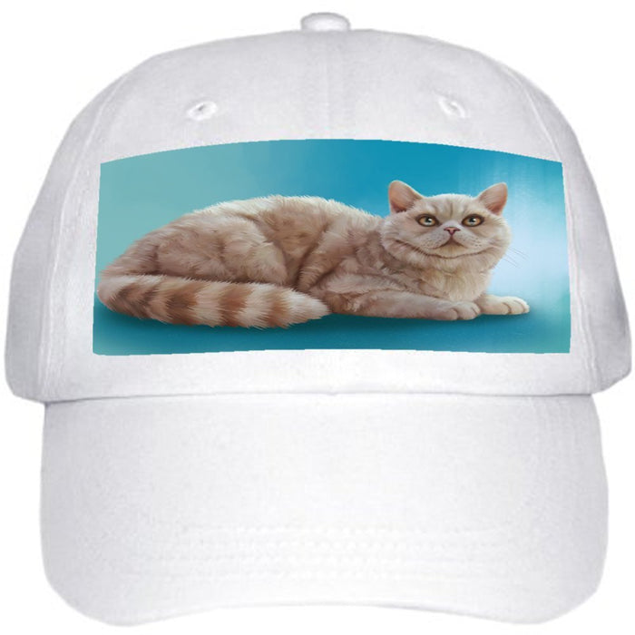Selkirk Rex Cat Ball Hat Cap Off White