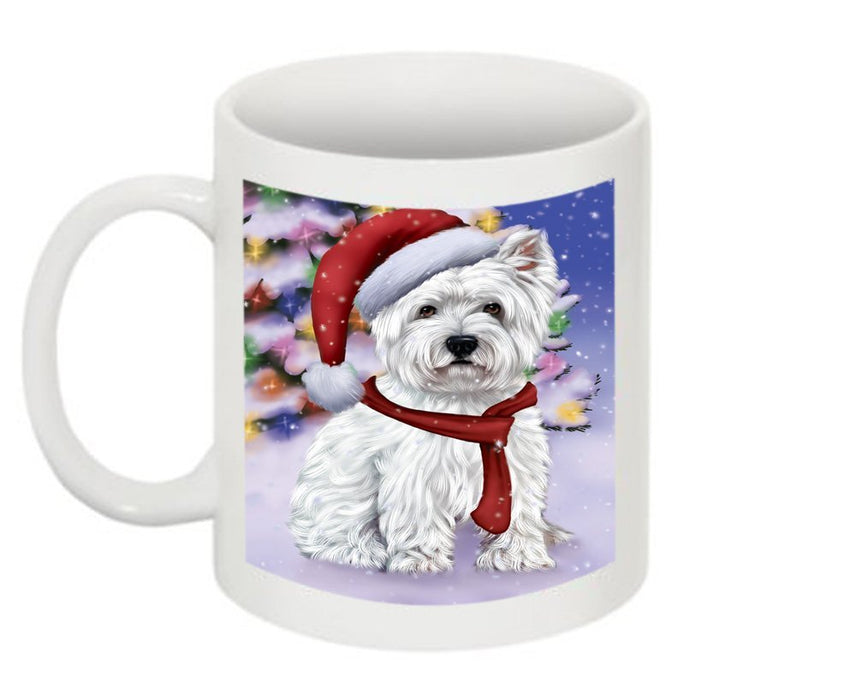 Winter Wonderland West Highland White Terrier Dog Christmas Mug CMG0616