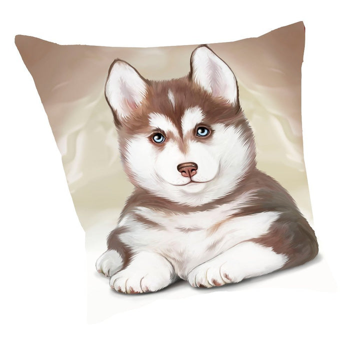 Siberian Husky Dog Throw Pillow D054