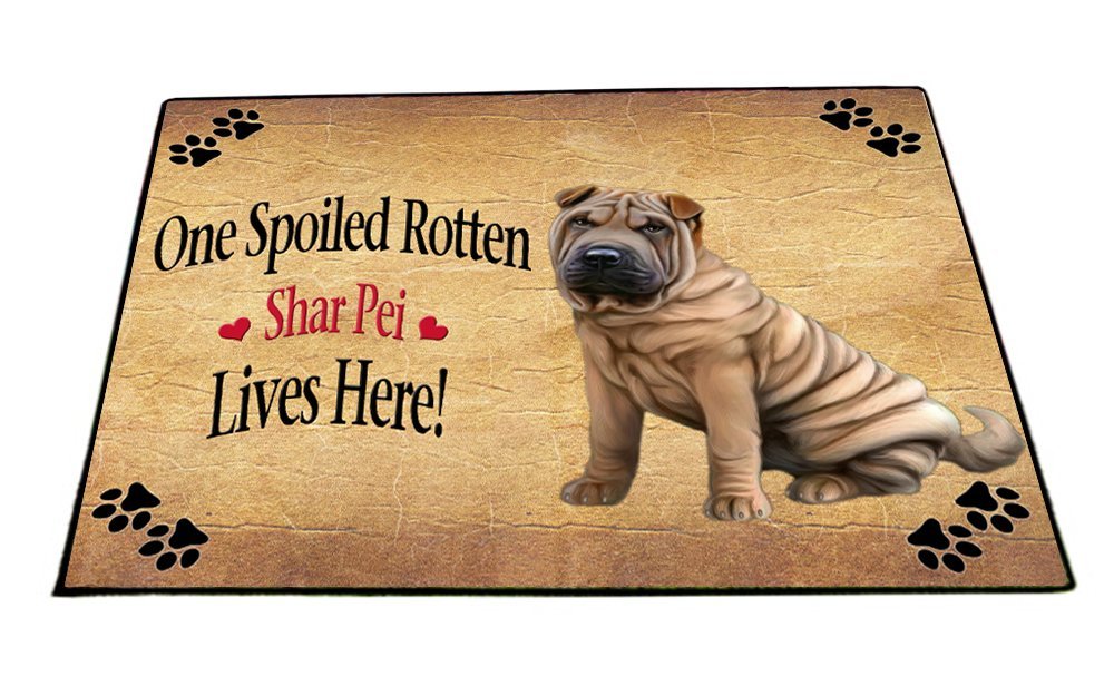 Spoiled Rotten Shar Pei Dog Indoor/Outdoor Floormat
