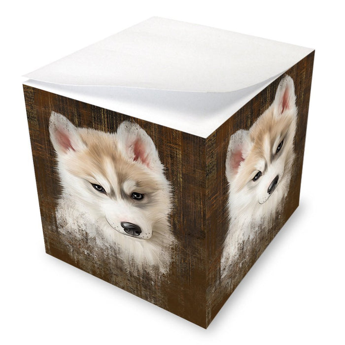 Rustic Siberian Husky Dog Note Cube NOC48267