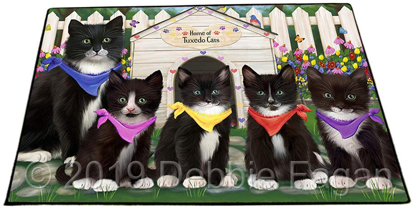 Spring Dog House Tuxedo Cats Floormat FLMS51573