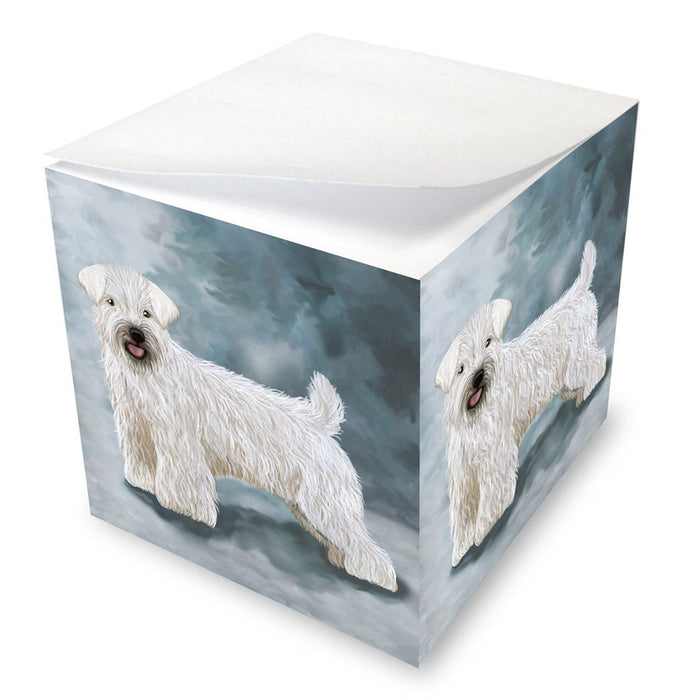 Wheaten Terrier Dog Note Cube