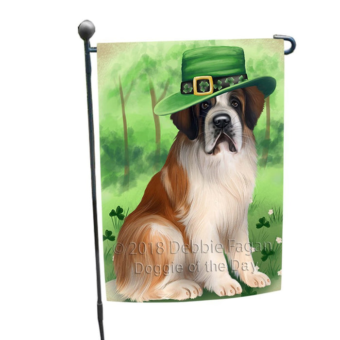 St. Patricks Day Irish Portrait Saint Bernard Dog Garden Flag GFLG49158