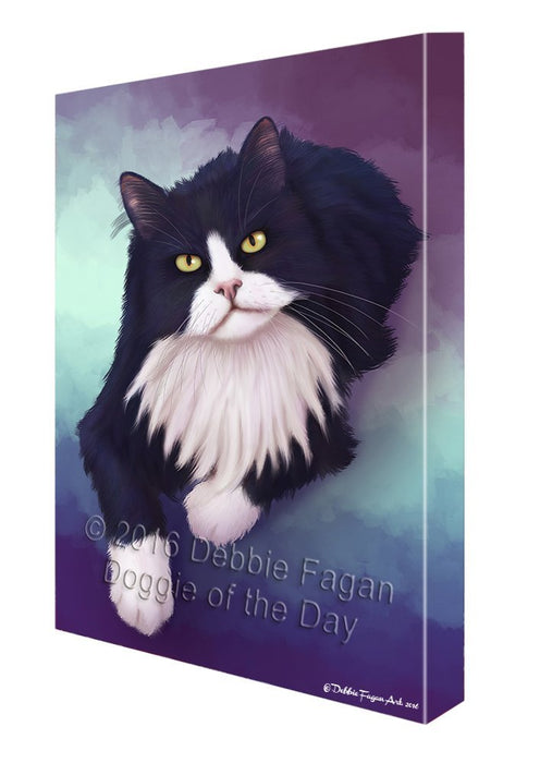 Tuxedo Cat Canvas Wall Art