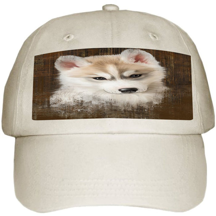 Rustic Siberian Husky Dog Ball Hat Cap HAT48534