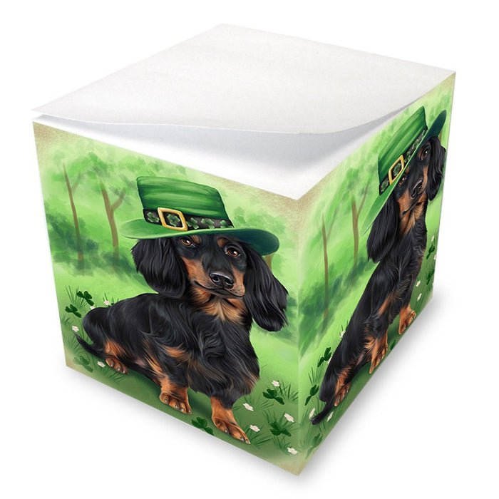 St. Patricks Day Irish Portrait Dachshund Dog Note Cube NOC48456