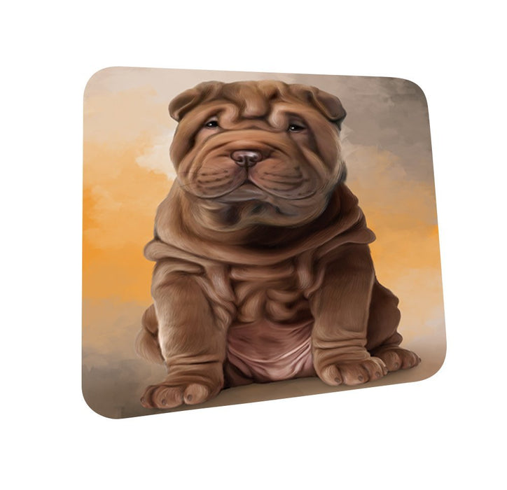 Shar Pei Dog Coasters Set of 4