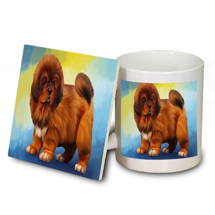 Tibetan Mastiff Dog Mug and Coaster Set