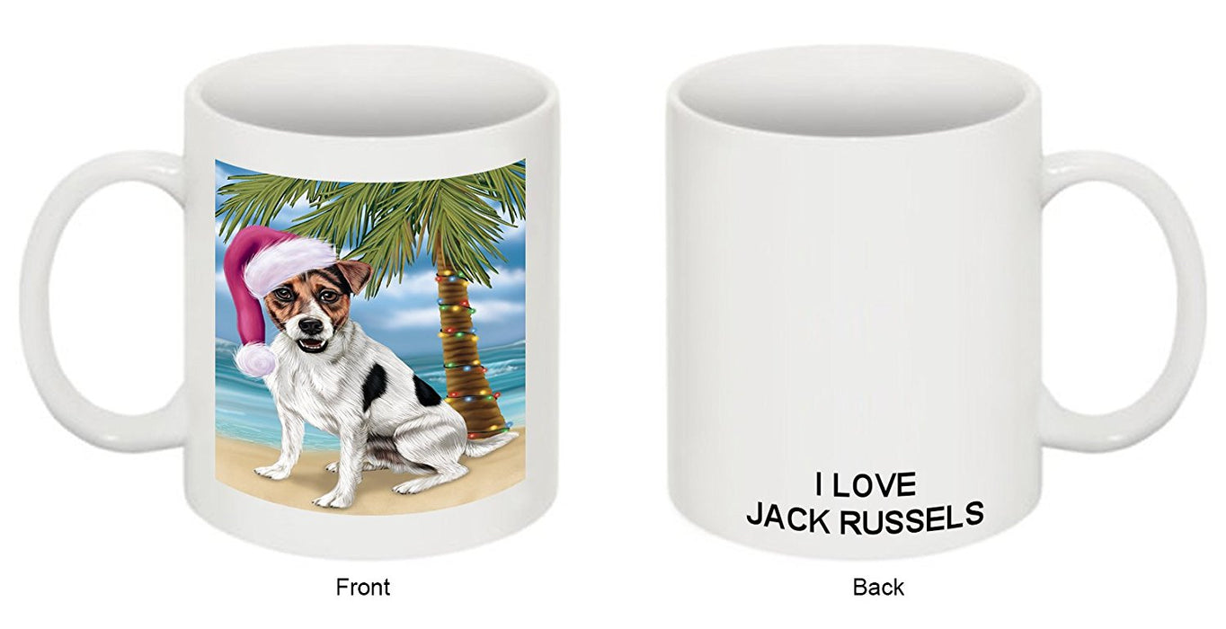 Summertime Jack Russell Terrier Adult Dog on Beach Christmas Mug CMG0809