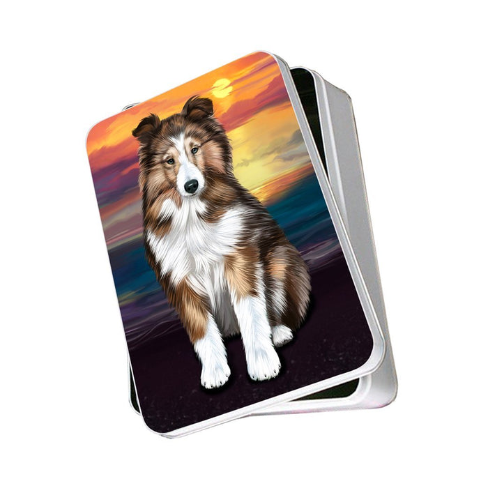 Shetland Sheepdog Dog Photo Storage Tin