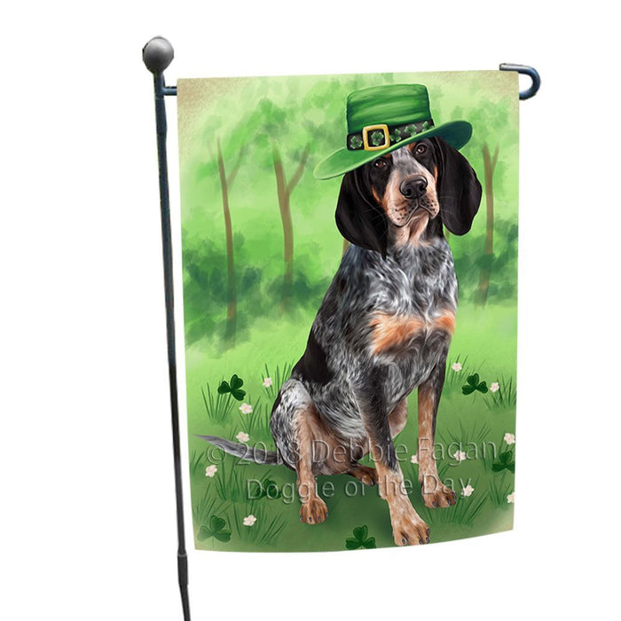 St. Patricks Day Irish Portrait Bluetick Coonhound Dog Garden Flag GFLG49112