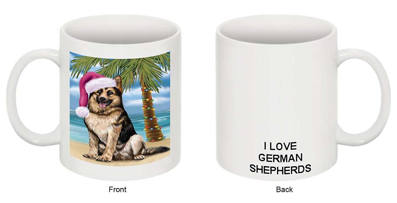 Summertime German Shepherd Adult Dog on Beach Christmas Mug CMG0803