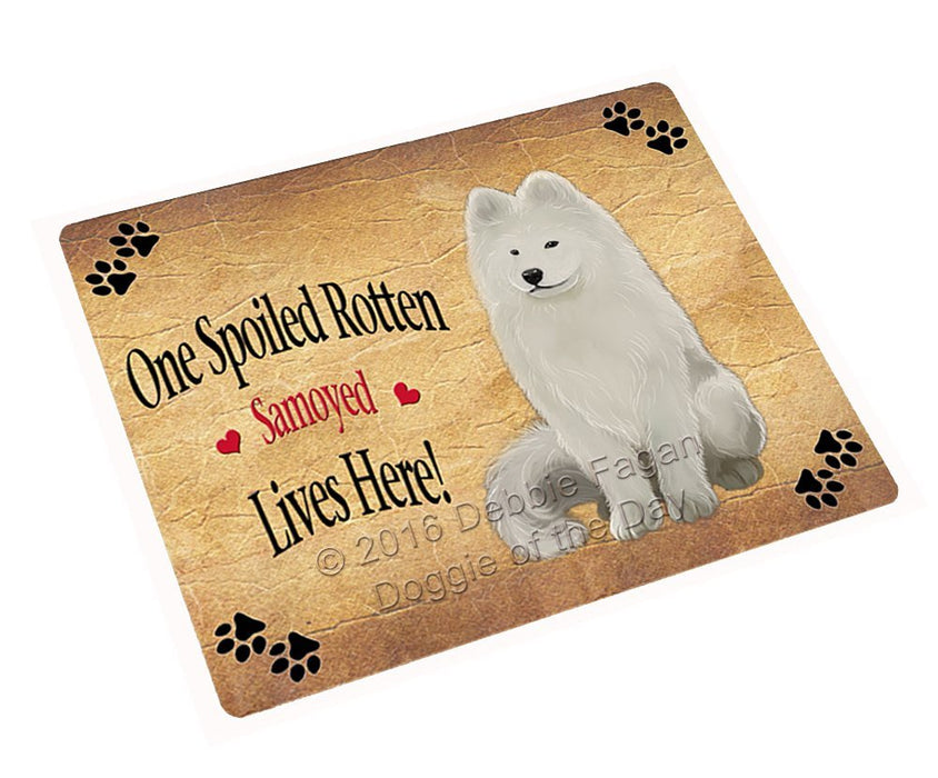 Samoyed Spoiled Rotten Dog Tempered Cutting Board