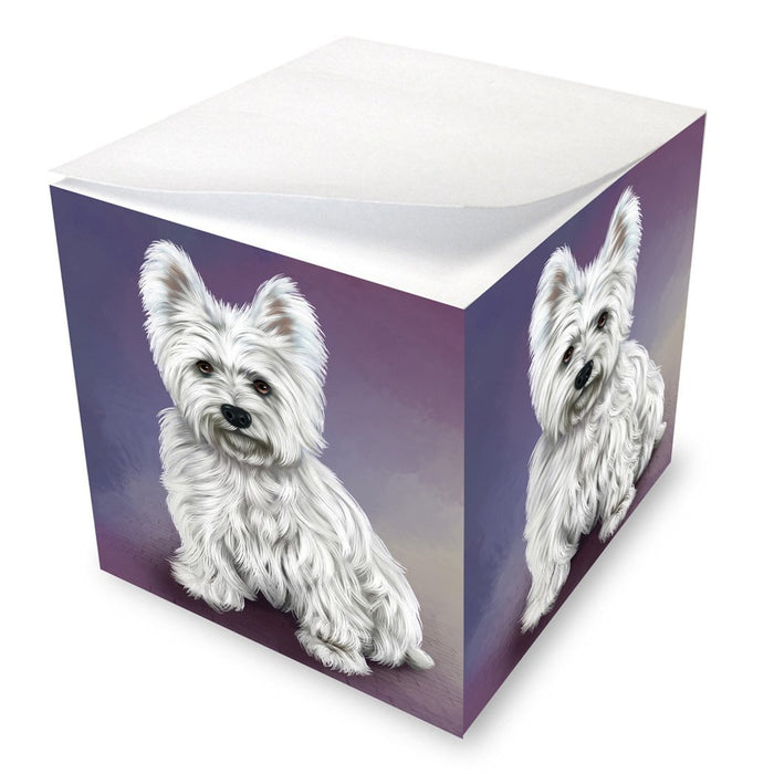 West Highland Terriers Puppy Dog Note Cube
