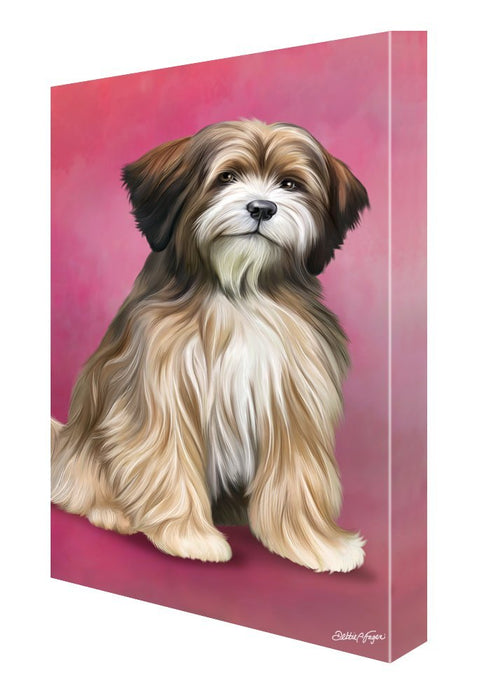 Tibetan Terrier Dog Painting Printed on Canvas Wall Art Signed