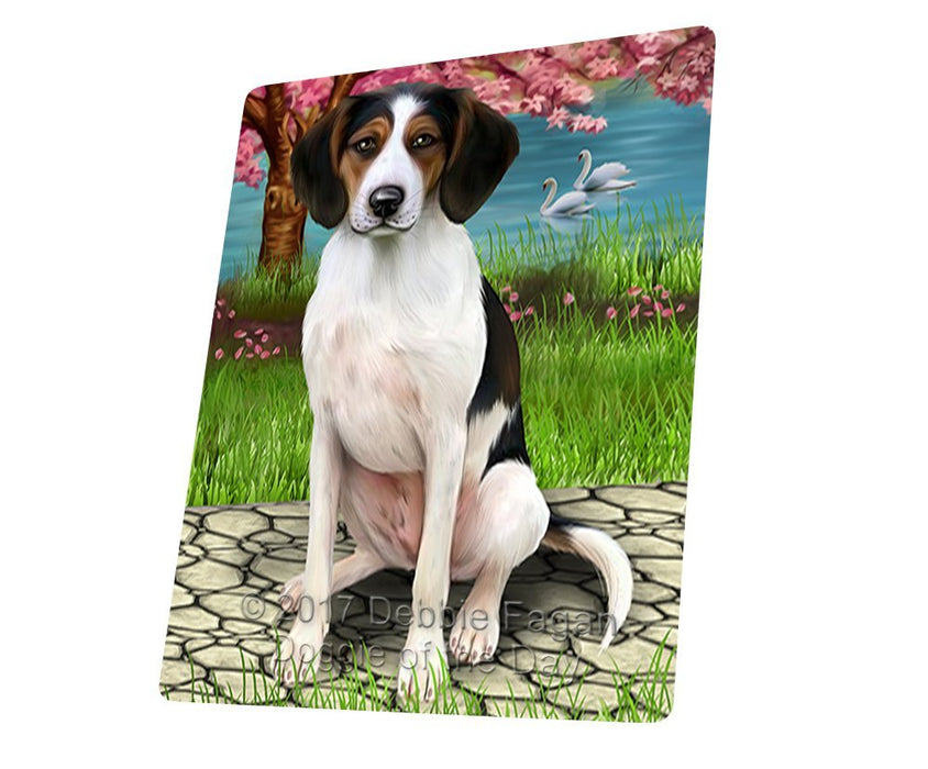Treeing Walker Coonhound Dog Art Portrait Print Woven Throw Sherpa Plush Fleece Blanket DE1