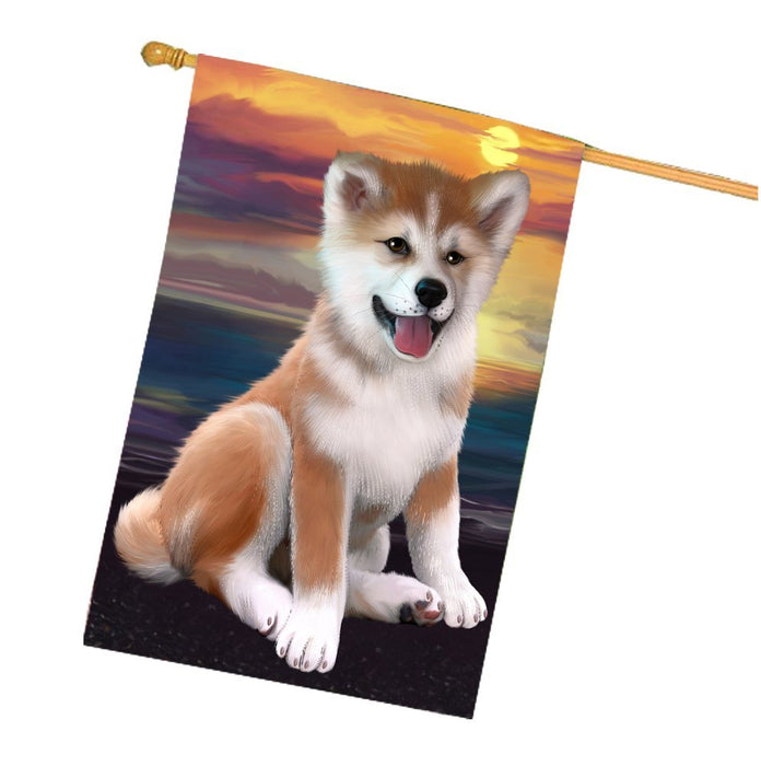 Shiba Inu Dog House Flag