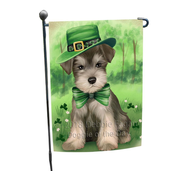 St. Patricks Day Irish Portrait Schnauzer Dog Garden Flag GFLG49168