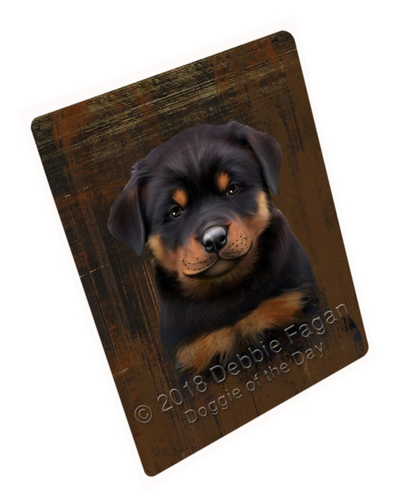 Rustic Rottweiler Dog Tempered Cutting Board C48789