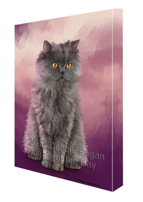 Selkirk Rex Cat Canvas Wall Art D103