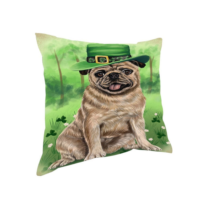 St. Patricks Day Irish Portrait Pug Dog Pillow PIL52796