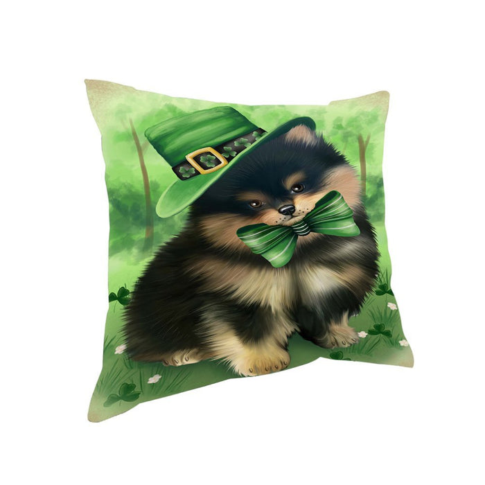 St. Patricks Day Irish Portrait Pomeranian Dog Pillow PIL52768