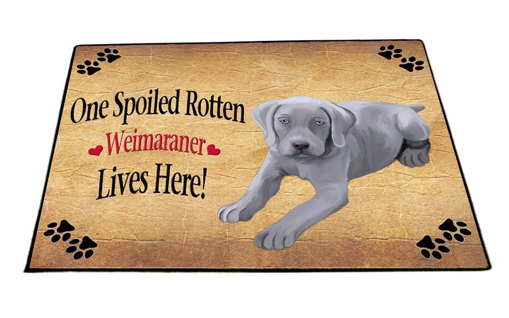 Spoiled Rotten Weimaraner Puppy Dog Indoor/Outdoor Floormat