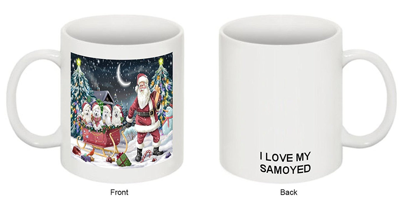 Santa Sled Dogs Samoyed Christmas Mug CMG0524