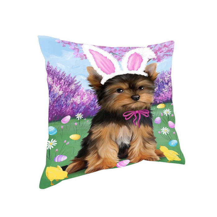 Yorkshire Terrier Dog Easter Holiday Pillow PIL53612