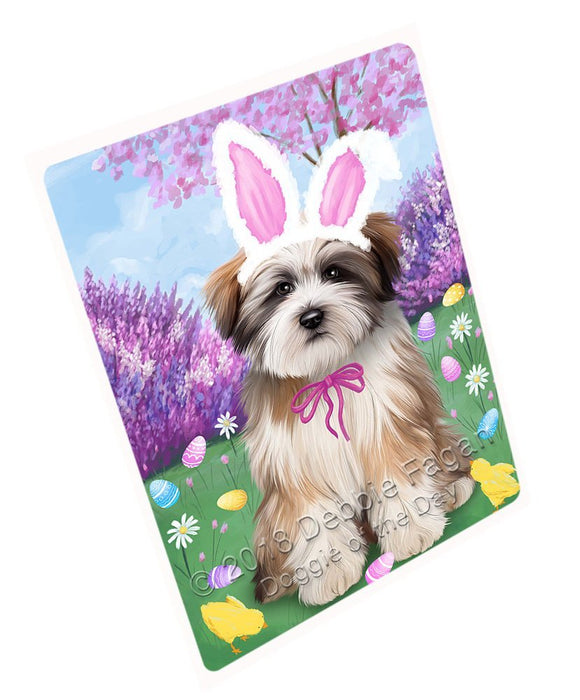 Tibetan Terrier Dog Easter Holiday Tempered Cutting Board C52119