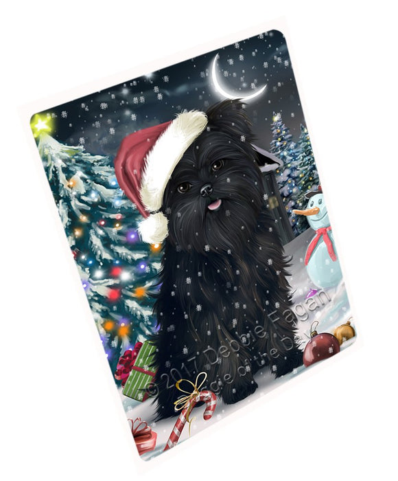 Have A Holly Jolly Christmas Affenpinschers Dog In Holiday Background Magnet Mini (3.5" x 2") d131