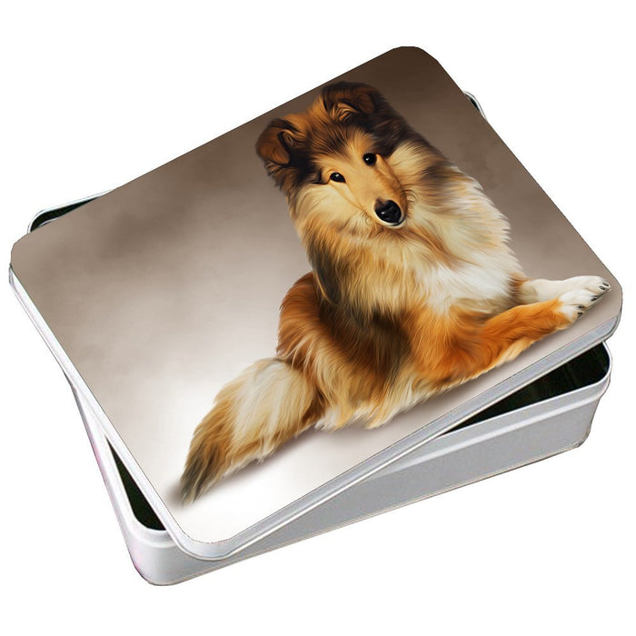 Sheltie Dog Photo Storage Tin