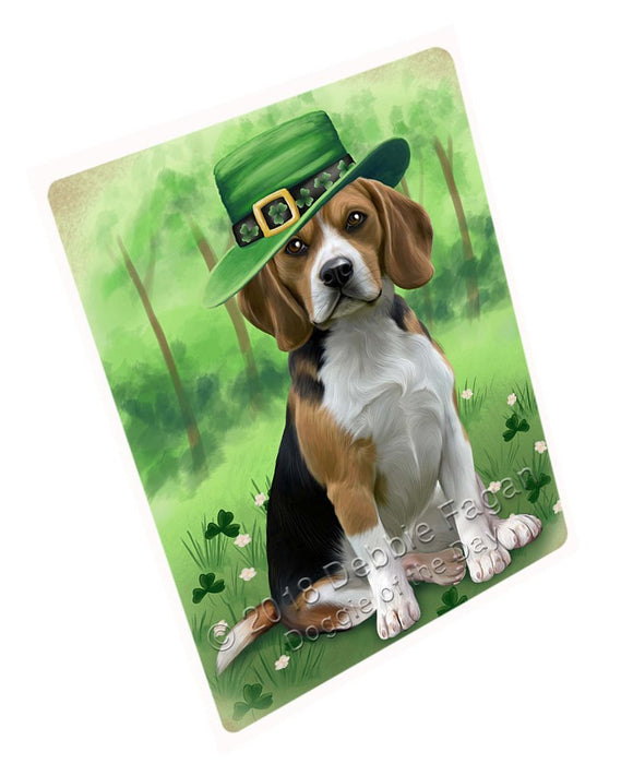St. Patricks Day Irish Portrait Beagle Dog Large Refrigerator / Dishwasher Magnet RMAG54864