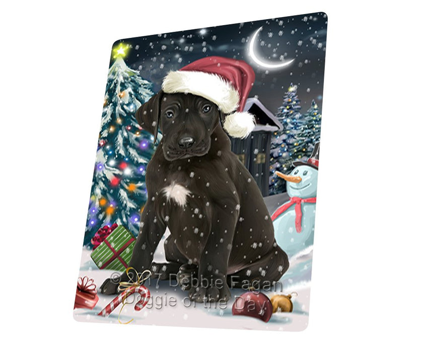 Have A Holly Jolly Christmas Great Dane Dog In Holiday Background Magnet Mini (3.5" x 2") D094