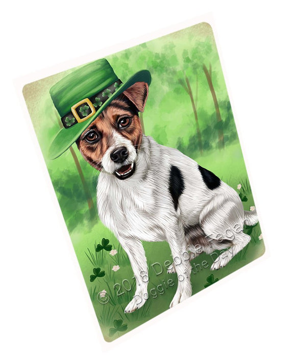 St. Patricks Day Irish Portrait Jack Russell Terrier Dog Large Refrigerator / Dishwasher Magnet RMAG52656