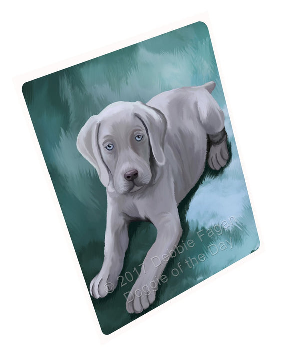 Weimaraner Puppy Dog Art Portrait Print Woven Throw Sherpa Plush Fleece Blanket
