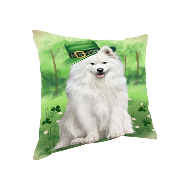 St. Patricks Day Irish Portrait Samoyed Dog Pillow PIL52864
