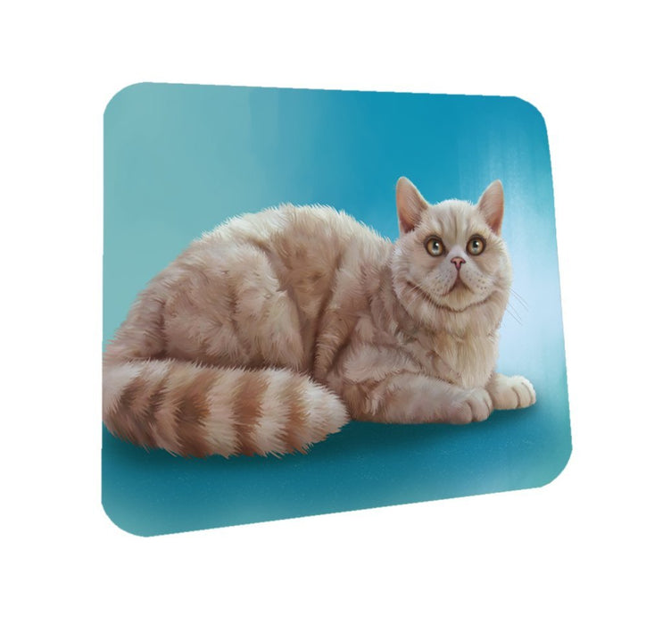 Selkirk Rex Cat Coasters Set of 4